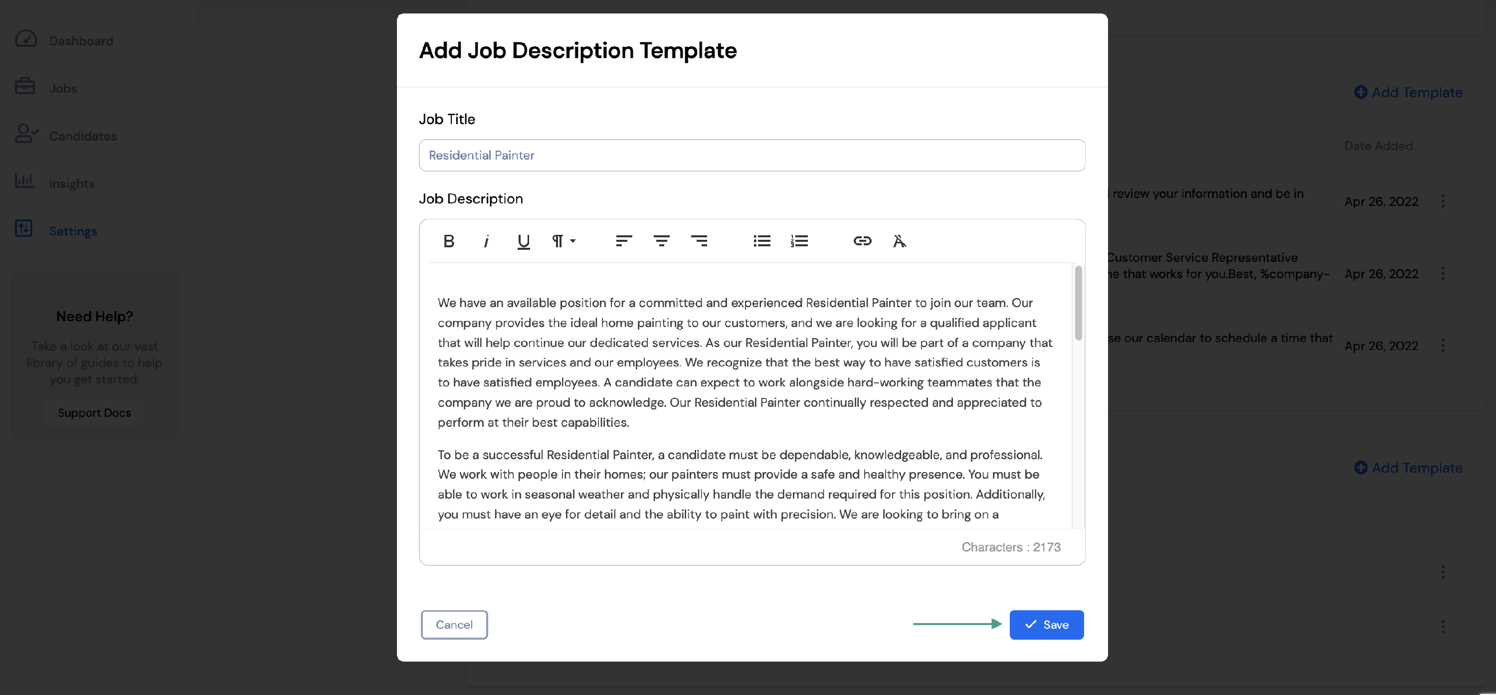 creating-a-job-description-template